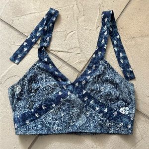 Urban Outfitters- Blue Patterned Top